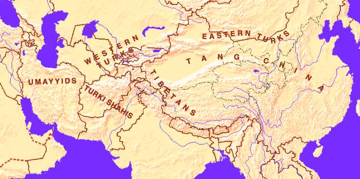 Карта №5: Центральная Азия, ранний период