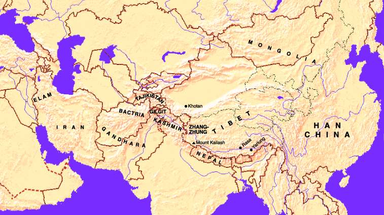 Карта № 9: ранний Тибет