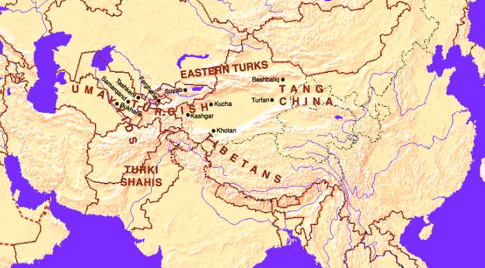 Карта №10: Центральная Азия, приблизительно