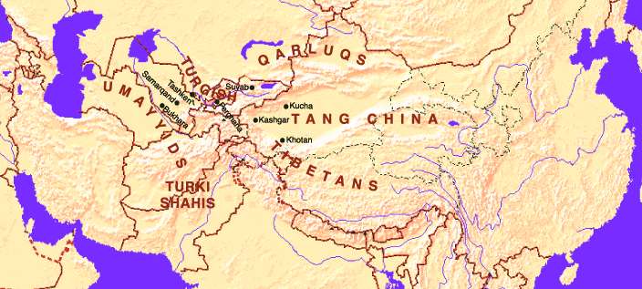 Карта №11: Центральная Азия, приблизительно