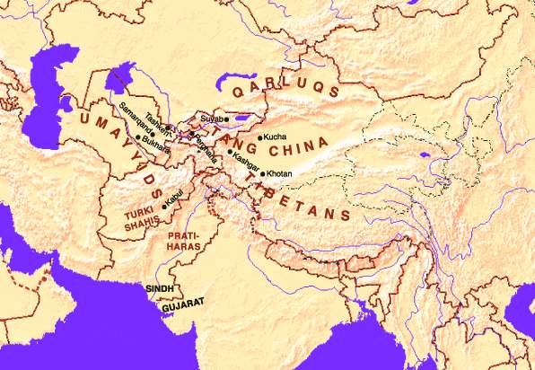 Карта №12: Центральная Азия, приблизительно