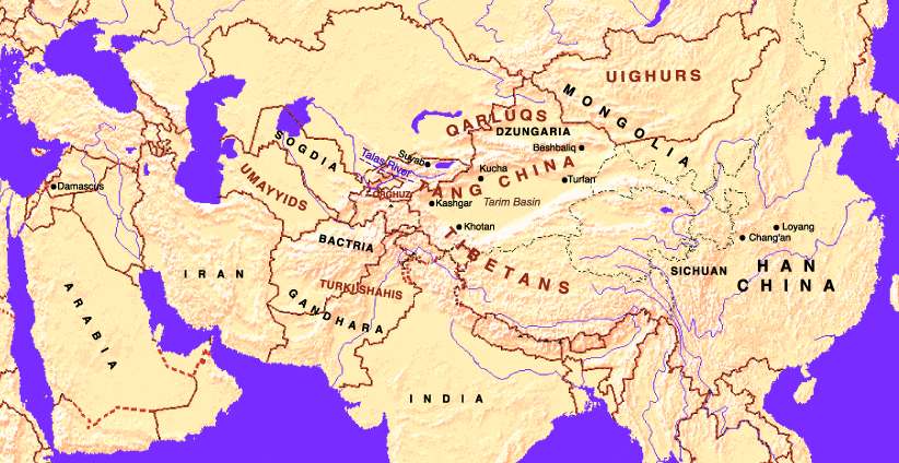 Карта №15: Центральная Азия накануне