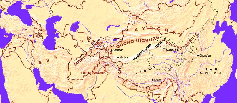 Карта №21: Центральная Азия в середине IX
