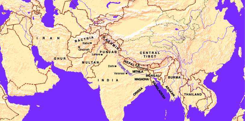 Карта № 30: полуостров Индостан во времена