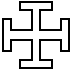 Эта форма креста очень широко употребляется при украшении храмов, богослужебных